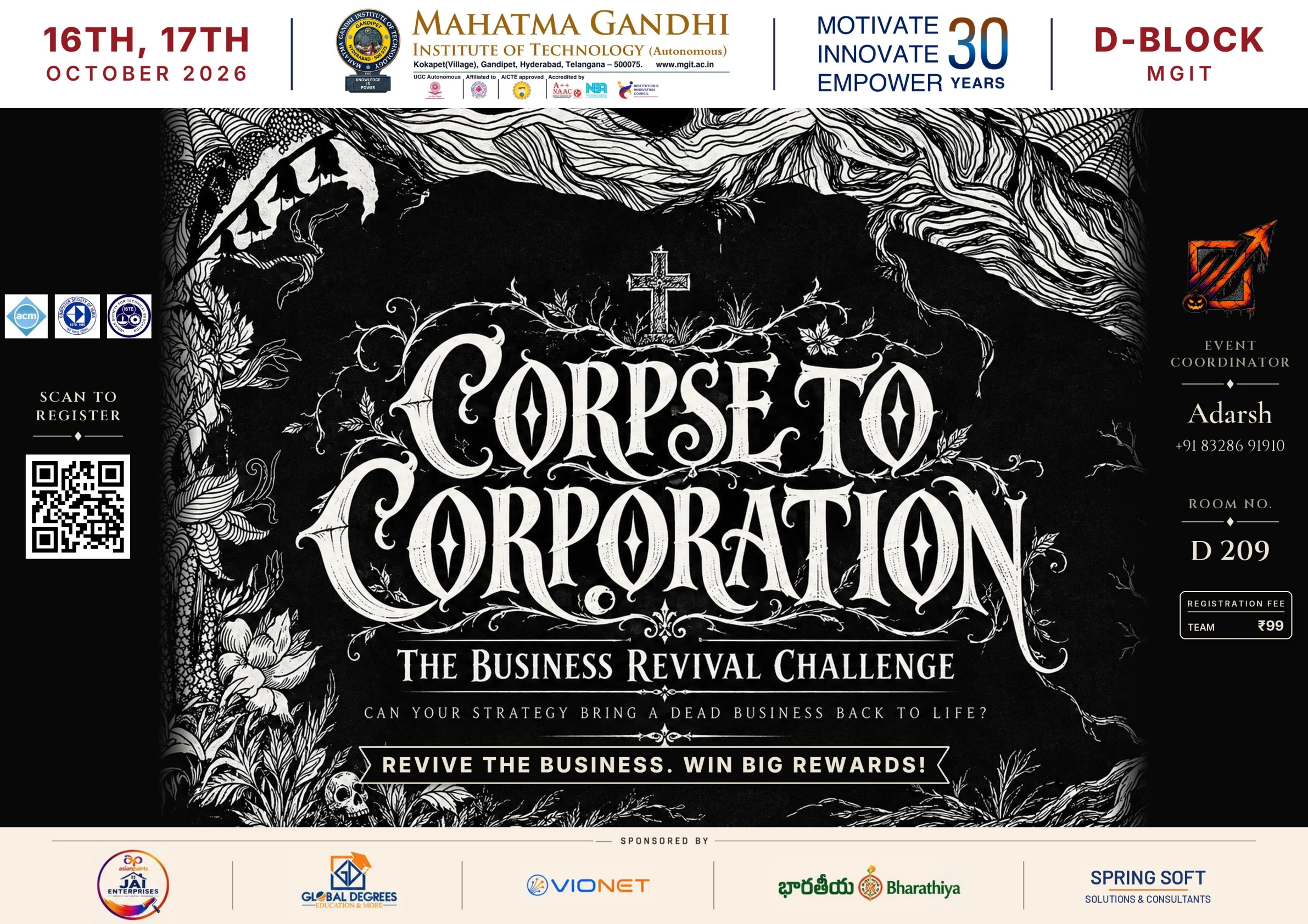 Official Corpse to Corporation event poster